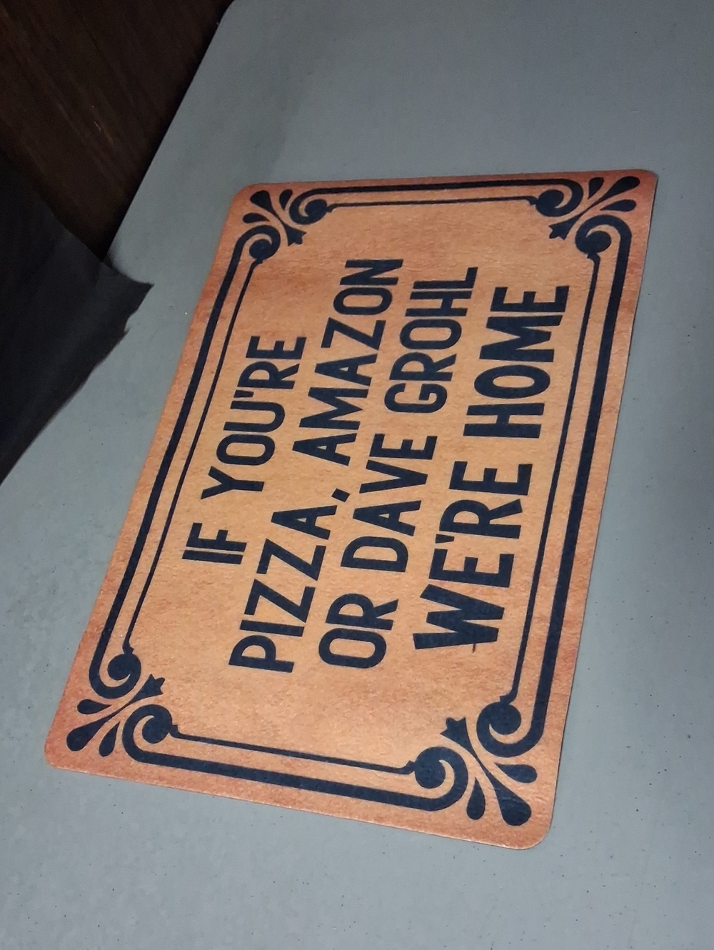 Funny Orange and Black Doormat Welcome Sign - Home Accents